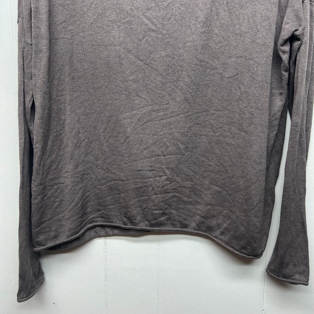 Garnet Hill Silk Cotton Women's Long Sleeve Sweater Sz Small Neutral Lightweight - Picture 4 of 10